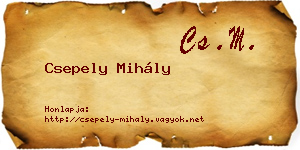 Csepely Mihály névjegykártya
