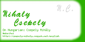 mihaly csepely business card